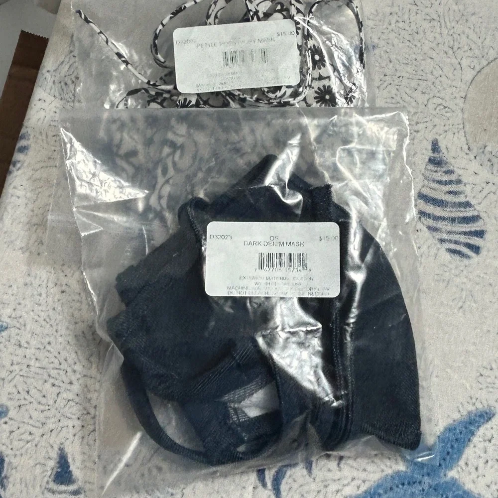 Brighton Face Masks Cloth Lot of 2 NWT